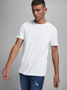 Jack&Jones Pánske tričko JJEORGANIC BASIC Slim Fit 12156101 White XL