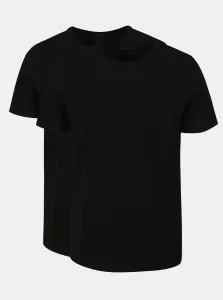 Súprava dvoch čiernych basic tričiek s krátkym rukávom Jack & Jones Basic #654553