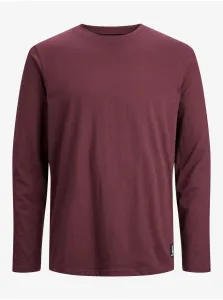 Burgundy Men's Basic T-Shirt Jack & Jones Basic - Men's #8099689