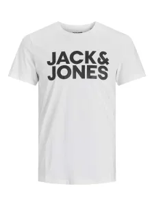 Jack&Jones Pánske tričko JJECORP Slim Fit 12151955 White L