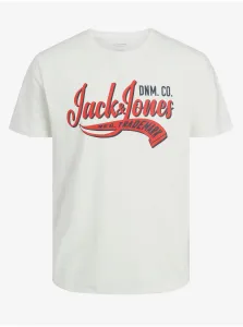 Biele chlapčenské tričko Jack & Jones Logo #7142870