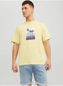 Light Yellow Men's T-Shirt Jack & Jones Splash - Men