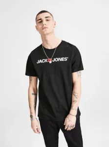 Jack&Jones Pánske tričko JJECORP Slim Fit 12137126 Black XXL