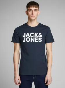 Jack&Jones Pánske tričko JJECORP 12151955 Navy Blazer Slim M