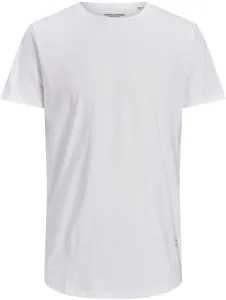 Jack&Jones Pánske tričko JJENOA Long Line Fit 12113648 White XL