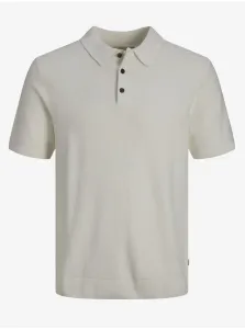 Men's Cream Polo Shirt Jack & Jones Blusandri - Men's #9094079
