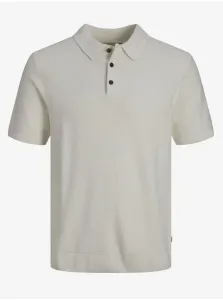 Men's Cream Polo Shirt Jack & Jones Blusandri - Men's #9094080