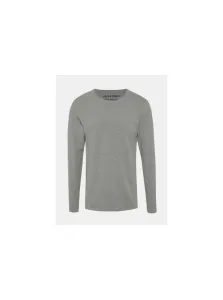 Sivé basic tričko s dlhým rukávom Jack & Jones Basic #4637019