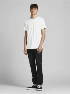 Bavlnené tričko Jack & Jones biela farba, jednofarebné