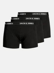 JACK&JONES-JACANTHONY TRUNKS 3 PACK BLACK-Black Black/Black Čierna S