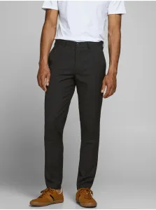 Nohavice Premium by Jack&Jones pánske, čierna farba, priliehavé #4642819