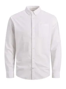 Jack&Jones Pánska košeľa JJEOXFORD Slim Fit 12182486 White XL