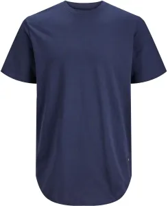 Jack&Jones Pánske tričko JJENOA Long Line Fit 12113648 Navy Blazer REG L