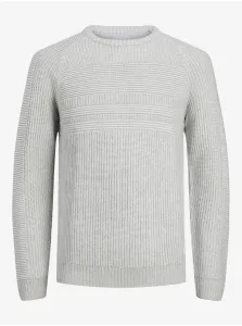 Light gray men's sweater Jack & Jones Power - Men
