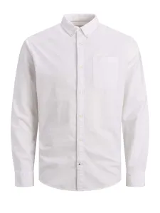 Jack&Jones Pánska košeľa JJEOXFORD Slim Fit 12182486 White M