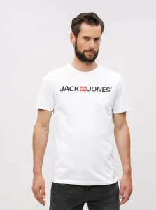 Jack&Jones Pánske tričko JJECORP Slim Fit 12137126 White S
