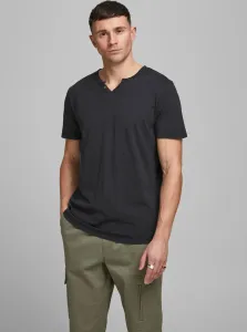 Black T-Shirt with buttons Jack & Jones Esplit - Men #165224