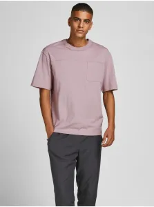 Tričko Jack & Jones pánske, ružová farba, jednofarebné #206260
