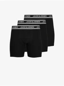 Súprava troch pánskych boxeriek v čiernej farbe Jack & Jones Solid #7143193