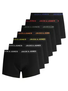 Sada siedmich čiernych boxeriek Jack & Jones Basic #4422789
