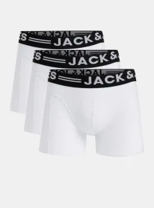 Súprava troch boxeriek v bielej farbe Jack & Jones Sense #4455529