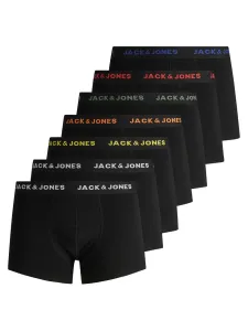 Sada siedmich čiernych boxeriek Jack & Jones Basic