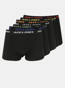 Sada siedmich čiernych boxeriek Jack & Jones Basic #4618298
