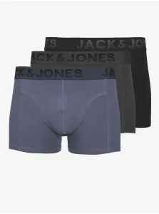 Set of three men's boxer shorts in black, grey and blue Jack & Jones - Men #8954318