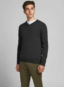 Dark gray basic sweater Jack & Jones Basic - Men #616910
