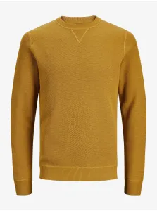 Men's Mustard Sweater Jack & Jones Cameron - Men's #8268787