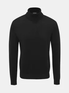Jack&Jones Pánsky sveter JJEEMIL Regular Fit 12157417 Black XXL