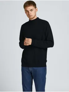Čierny basic sveter so stojačikom Jack & Jones Basic #3797659