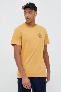 Bavlnené tričko Jack Wolfskin 10 žltá farba, s potlačou #8508321