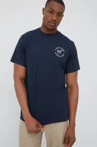 Bavlnené tričko Jack Wolfskin tmavomodrá farba, s potlačou #236848