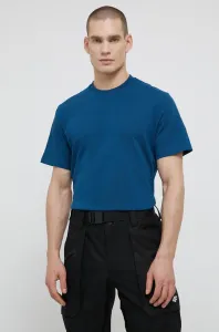 Bavlnené tričko Jack Wolfskin tyrkysová farba, jednofarebné
