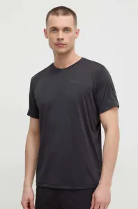 Športové tričko Jack Wolfskin 10 čierna farba, jednofarebný