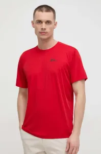 Športové tričko Jack Wolfskin Tech červená farba, jednofarebné #9032548