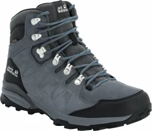 Jack Wolfskin Pánske outdoorové topánky Refugio Texapore Mid Grey/Black 46