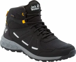 Jack Wolfskin Woodland 2 Texapore Mid Black/Burly Yellow XT 41 Pánske outdoorové topánky