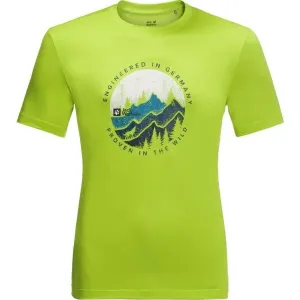 Jack Wolfskin HIKING T M Pánske funkčné tričko, svetlo zelená, veľkosť #6802248