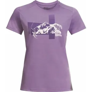 Jack Wolfskin VONNAN S/S GRAPHIC T W Dámske tričko, fialová, veľkosť #9460680