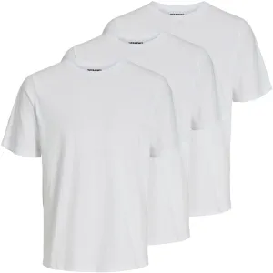 Jack&Jones 3 PACK - pánske tričko JACUNDER Stan dard Fit 12248076 White L