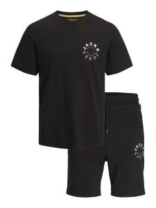 Jack&Jones PACK - tričko a kraťasy JJWARRIOR Regular Fit 12251407 Black S