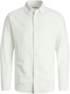 Jack&Jones Pánska košeľa JJELINEN Slim Fit 12248579 White M