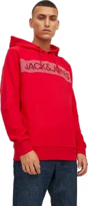 Jack&Jones Pánska mikina JJECORP 12152840 True Red Play -3 M