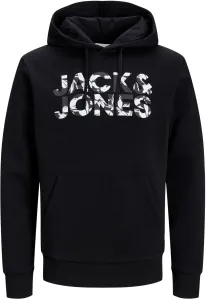 Jack&Jones Pánska mikina JJEJEFF Stan dard Fit 12250682 Black L