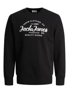 Jack&Jones Pánska mikina JJFOREST Standard Fit 12248002 Black L