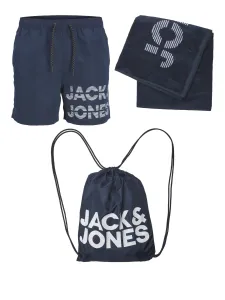 Jack&Jones Pánska sada - kúpacie kraťasy, osuška a vak JPSTSUMMER Regular Fit 12235500 Navy Blazer M