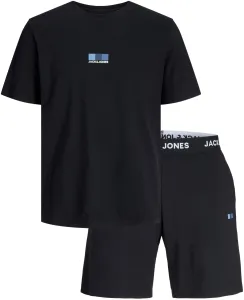 Jack&Jones Pánska sada - tričko a kraťasy JACOSCAR Standard Fit 12258219 Black/Shorts XXL