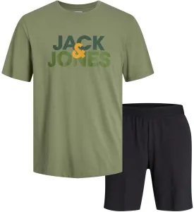 Jack&Jones Pánske pyžamo JACULA Standard Fit 12255000 Oil Green XXL